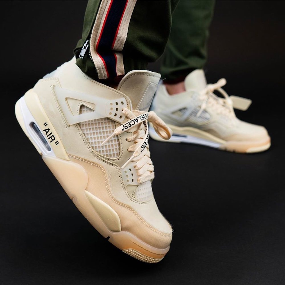Off White Air Jordan 4 Sail Cv9388 100 Mens Wmns On Feet (2) - www.newkick.org Off White Air Jordan 4 Sail Cv9388 100 Mens Wmns On Feet (2) - www.newkick.org