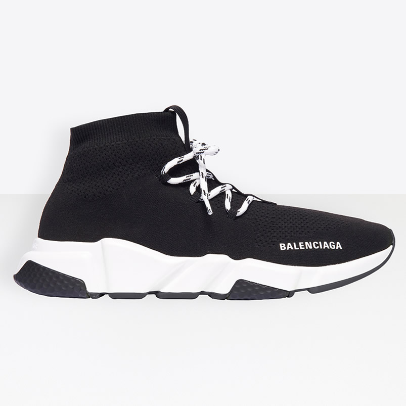 Balenciaga Speed Lace Up Sneaker Black White (1) - www.newkick.org Balenciaga Speed Lace Up Sneaker Black White (1) - www.newkick.org