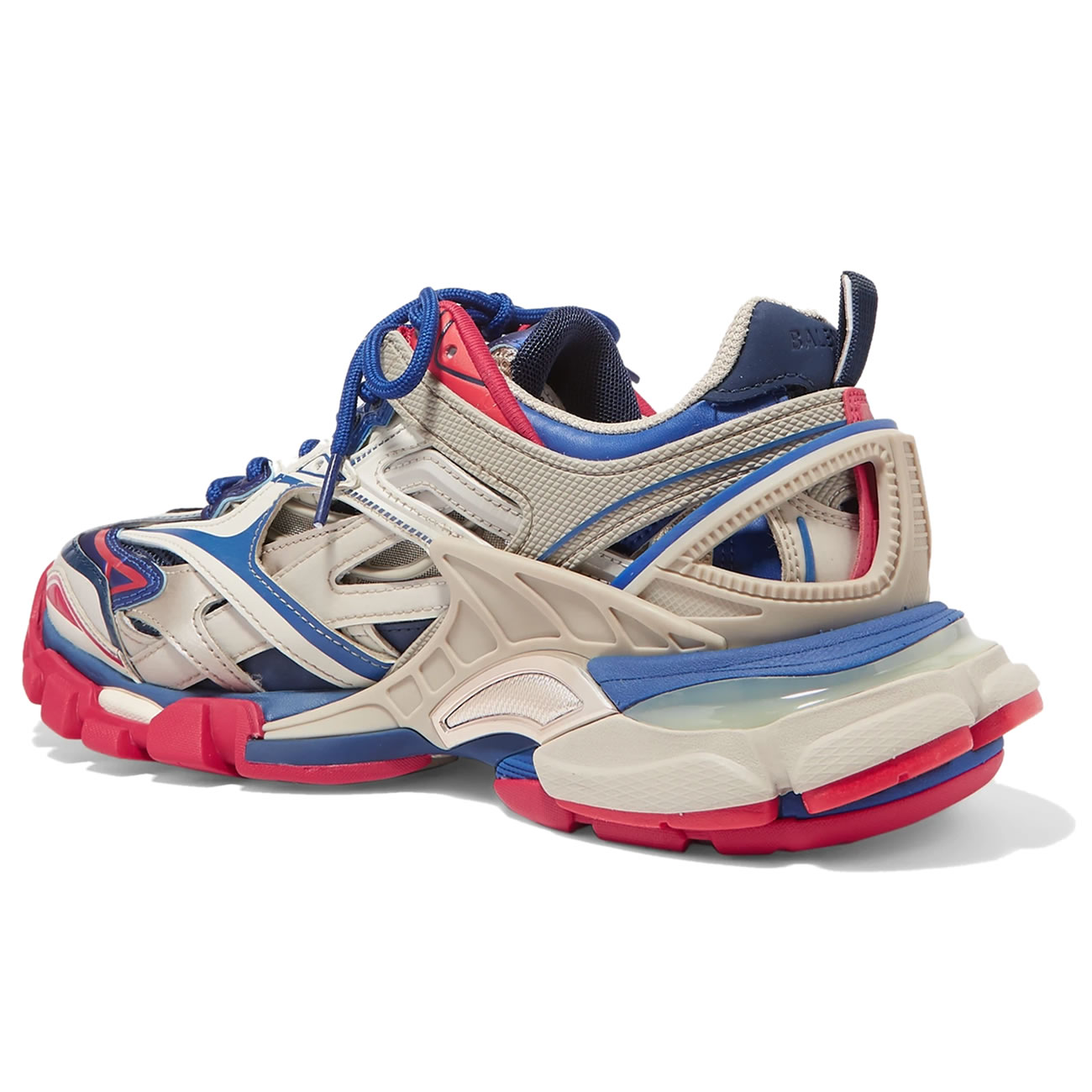 Balenciaga Track 2 Logo Detailed Mesh Rubber Sneakers Grey Blue Red (2) - www.newkick.org Balenciaga Track 2 Logo Detailed Mesh Rubber Sneakers Grey Blue Red (2) - www.newkick.org