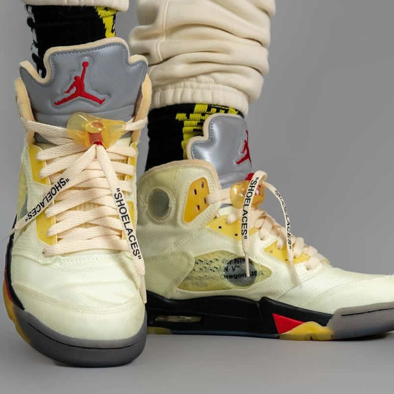 Off White Air Jordan 5 Sail New Release Date On Feet Dh8565 100 (2) - www.newkick.org