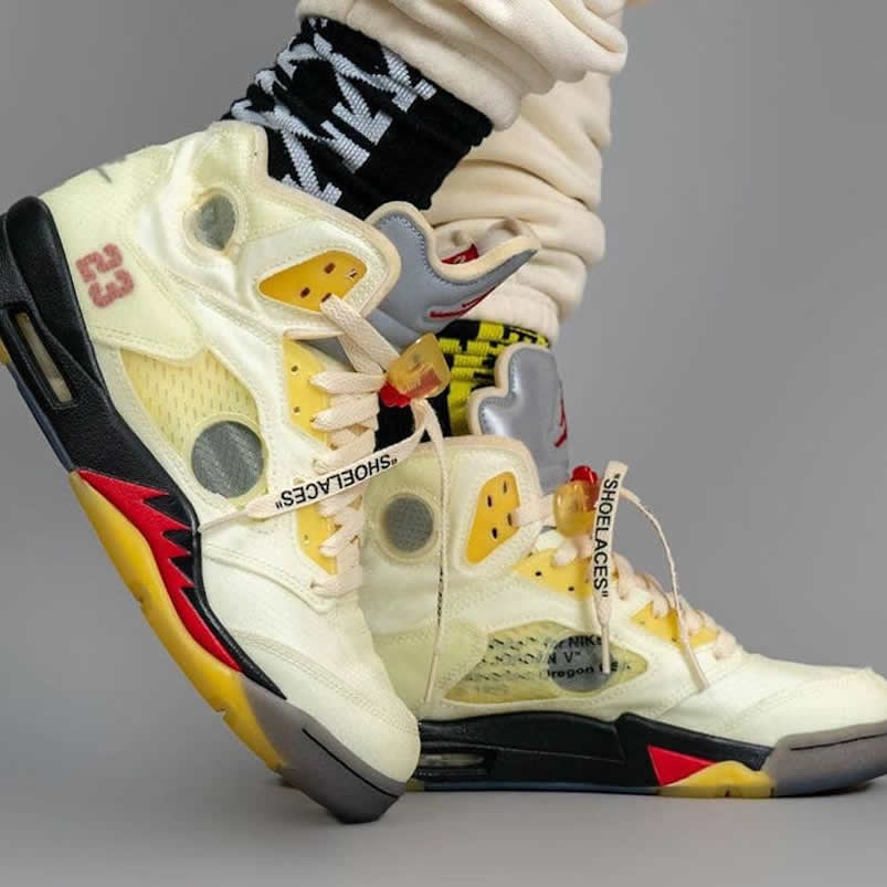 Off White Air Jordan 5 Sail New Release Date On Feet Dh8565 100 (3) - www.newkick.org