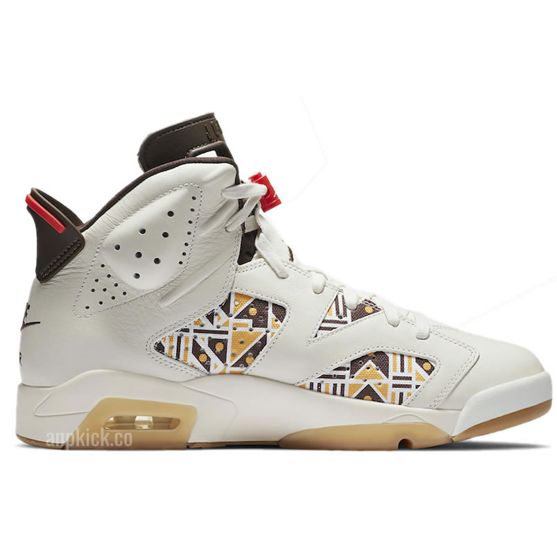 Air Jordan 6 Retro Quai 54 2020 Sail Baroque Brown Cz4152 100 (2) - www.newkick.org