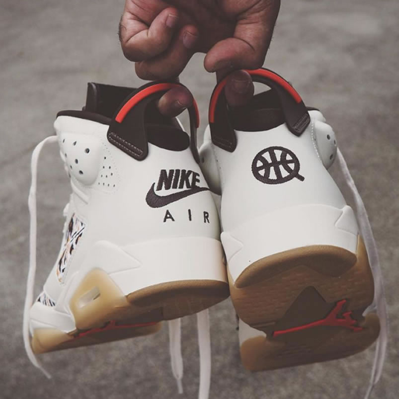 Air Jordan 6 Retro Quai 54 2020 Sail Baroque Brown Cz4152 100 (9) - www.newkick.org