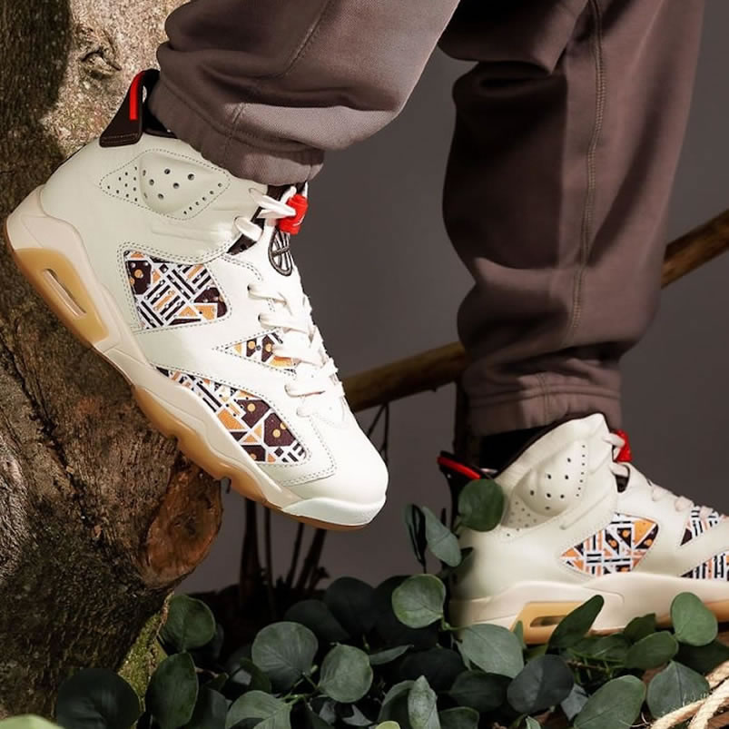 Air Jordan 6 Retro Quai 54 2020 Sail Baroque Brown On Feet Cz4152 100 (1) - www.newkick.org