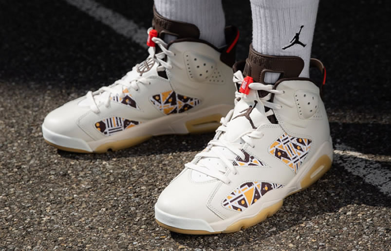 Air Jordan 6 Retro Quai 54 2020 Sail Baroque Brown On Feet Cz4152 100 (2) - www.newkick.org