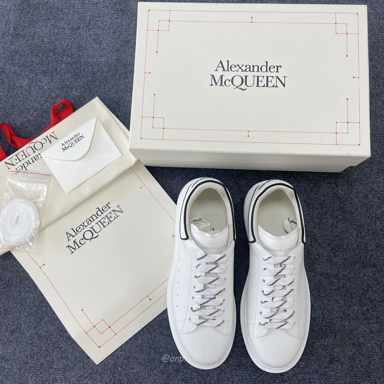 Alexander Mcqueen Oversized Sneaker White Black 625156 Whxmt 9074 (9) - www.newkick.org