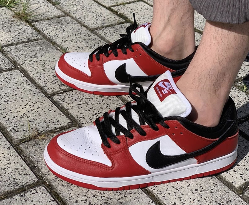 Nike Sb Dunk Low Pro Chicago Varsity Red Release Date On Feet Bq6817 600 (4) - www.newkick.org