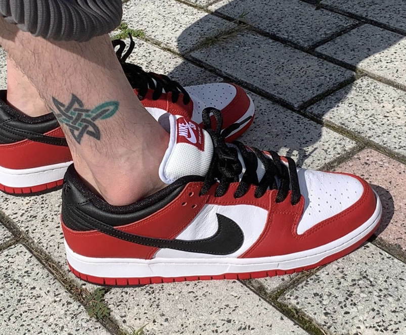 Nike Sb Dunk Low Pro Chicago Varsity Red Release Date On Feet Bq6817 600 (5) - www.newkick.org