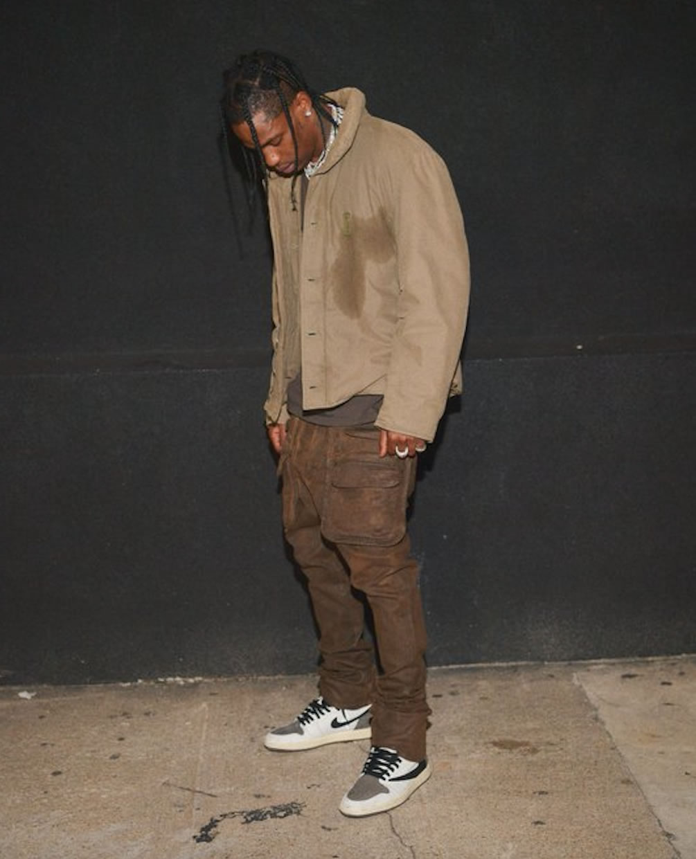 Travis Scott Air Jordan 1 Retro High Sample 2.0 Brown Cactus Jack Anpkick First Look On Foot (1) - www.newkick.org Travis Scott Air Jordan 1 Retro High Sample 2.0 Brown Cactus Jack Anpkick First Look On Foot (1) - www.newkick.org