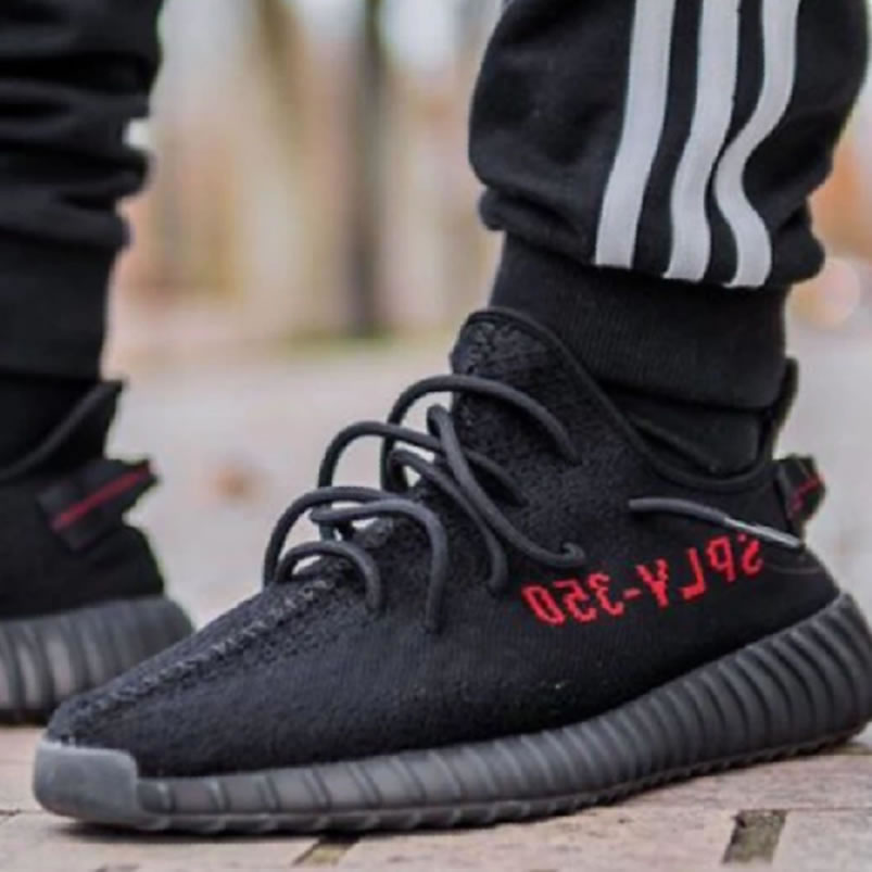 Yeezy Boost 350 V2 Bred Black Red 2020 On Feet Cp9652 (1) - www.newkick.org