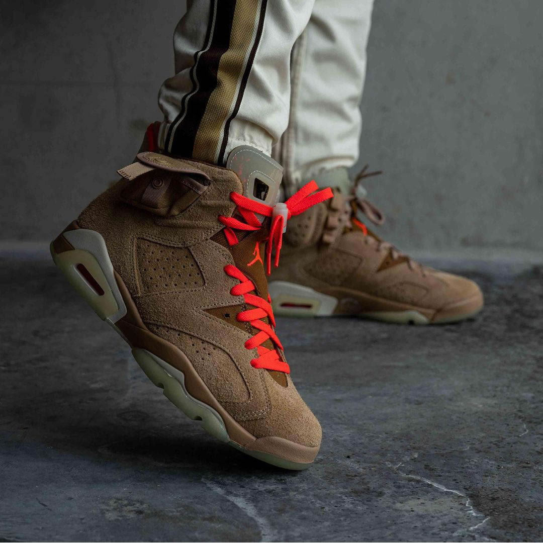 Travis Scott Air Jordan 6 Retro British Khaki On Feet Dh0690 200 (1) - www.newkick.org Travis Scott Air Jordan 6 Retro British Khaki On Feet Dh0690 200 (1) - www.newkick.org