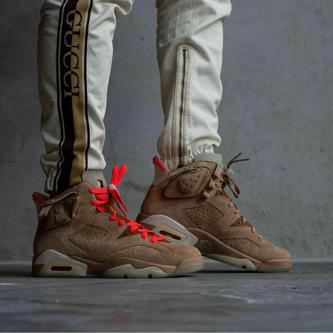 Travis Scott Air Jordan 6 Retro British Khaki On Feet Dh0690 200 (2) - www.newkick.org Travis Scott Air Jordan 6 Retro British Khaki On Feet Dh0690 200 (2) - www.newkick.org