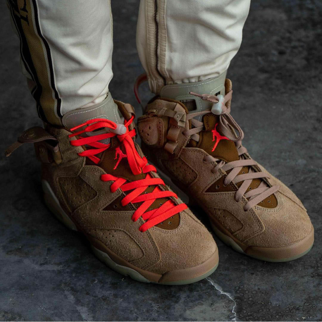 Travis Scott Air Jordan 6 Retro British Khaki On Feet Dh0690 200 (8) - www.newkick.org Travis Scott Air Jordan 6 Retro British Khaki On Feet Dh0690 200 (8) - www.newkick.org