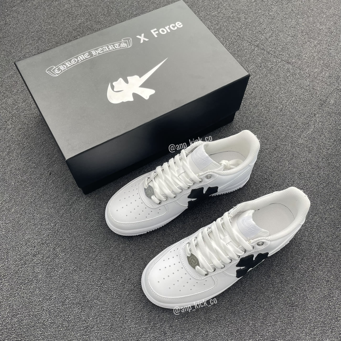 Anpkick New Box Nike Air Force One Af1 Chrome Hearts Custom Diy 315122 111 (1) - www.newkick.org