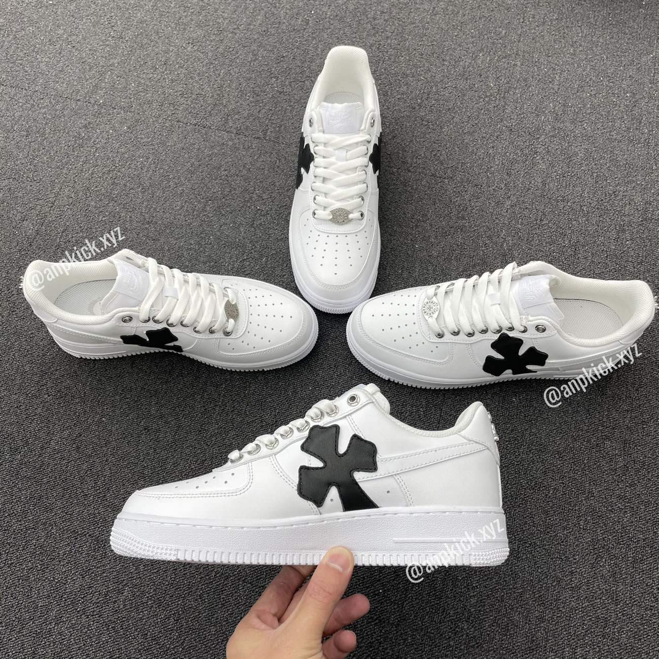 Nike Air Force One Af1 Chrome Hearts Custom Diy 315122 111 (1) - www.newkick.org