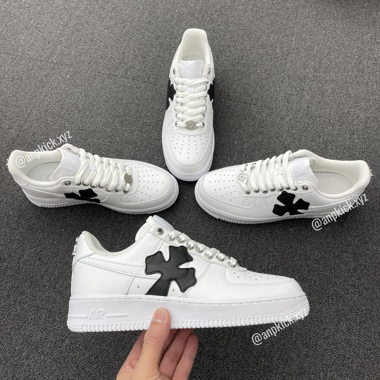 Nike Air Force One Af1 Chrome Hearts Custom Diy 315122 111 (2) - www.newkick.org