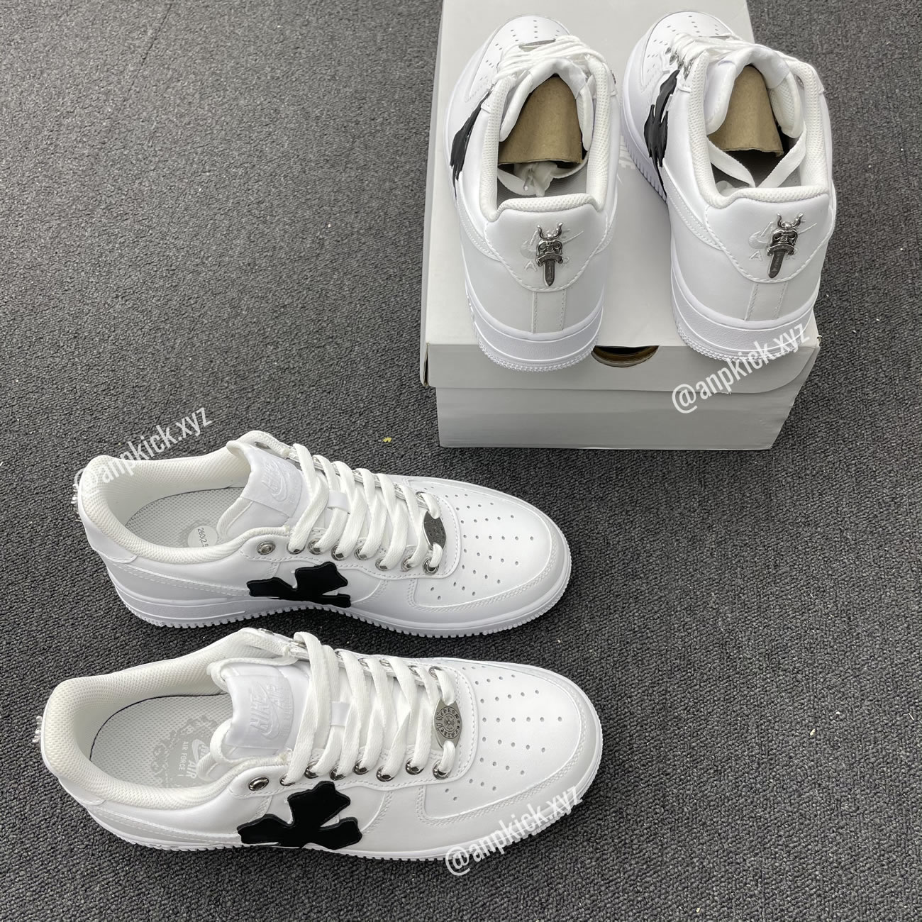 Nike Air Force One Af1 Chrome Hearts Custom Diy 315122 111 (4) - www.newkick.org