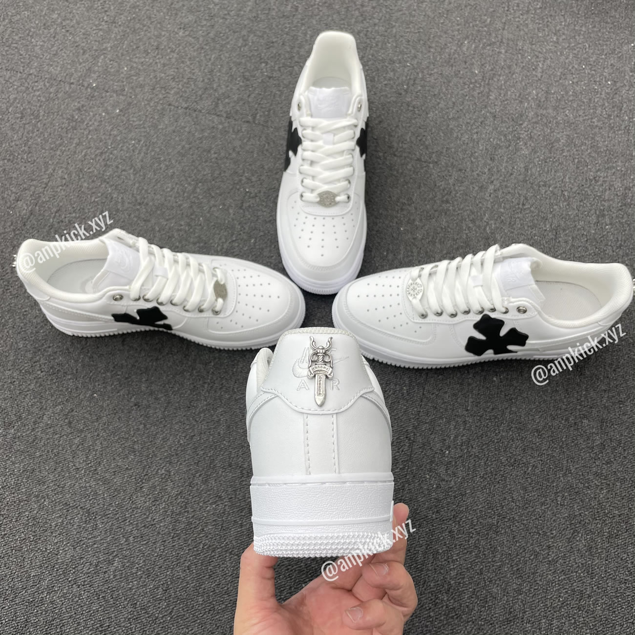 Nike Air Force One Af1 Chrome Hearts Custom Diy 315122 111 (7) - www.newkick.org