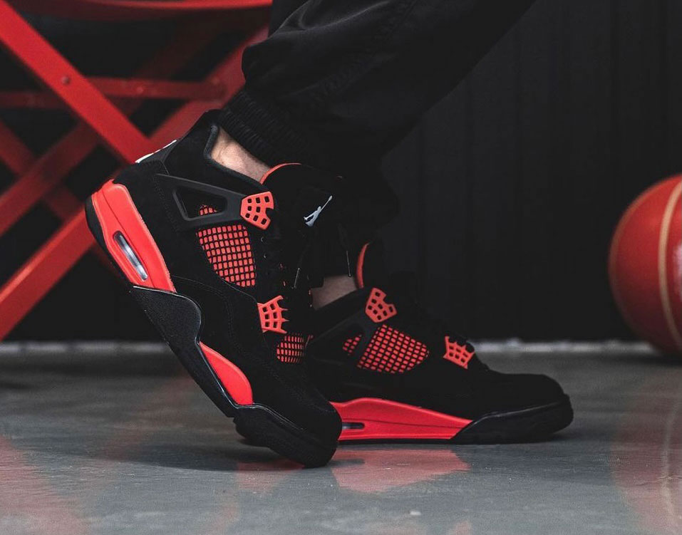 Air Jordan 4 Red Thunder Black White Red Ct8527 016 On Feet (2) - www.newkick.org Air Jordan 4 Red Thunder Black White Red Ct8527 016 On Feet (2) - www.newkick.org