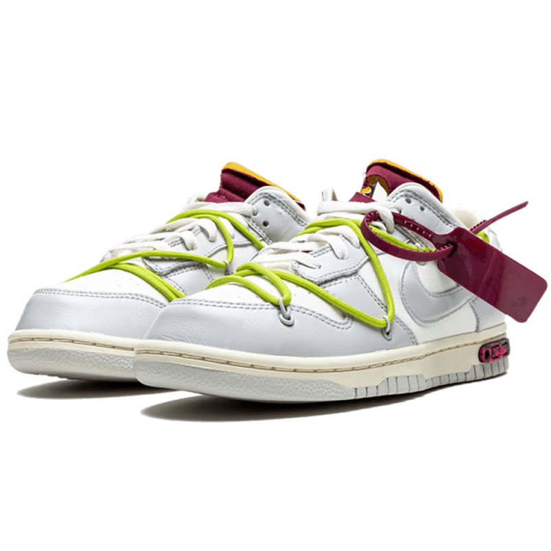 Off White Nike Sb Dunk Low The 08 Of 50 Grey White Yellow Dm1602 106 (2) - www.newkick.vip