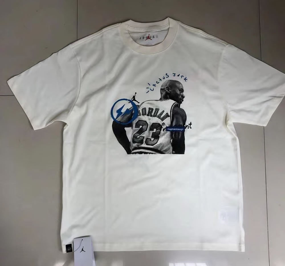 Travis Scott Cactus Jack Jordan T Shirt Khaki Desert White (3) - www.newkick.org