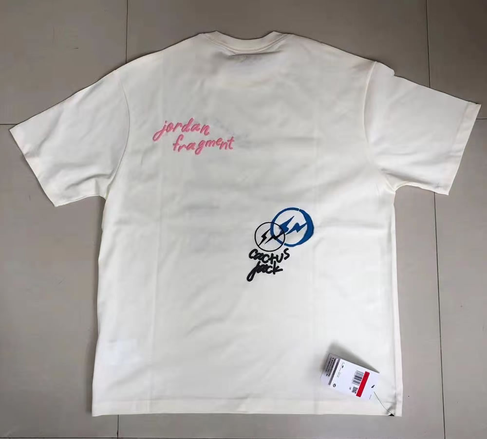 Travis Scott Cactus Jack Jordan T Shirt Khaki Desert White (4) - www.newkick.org