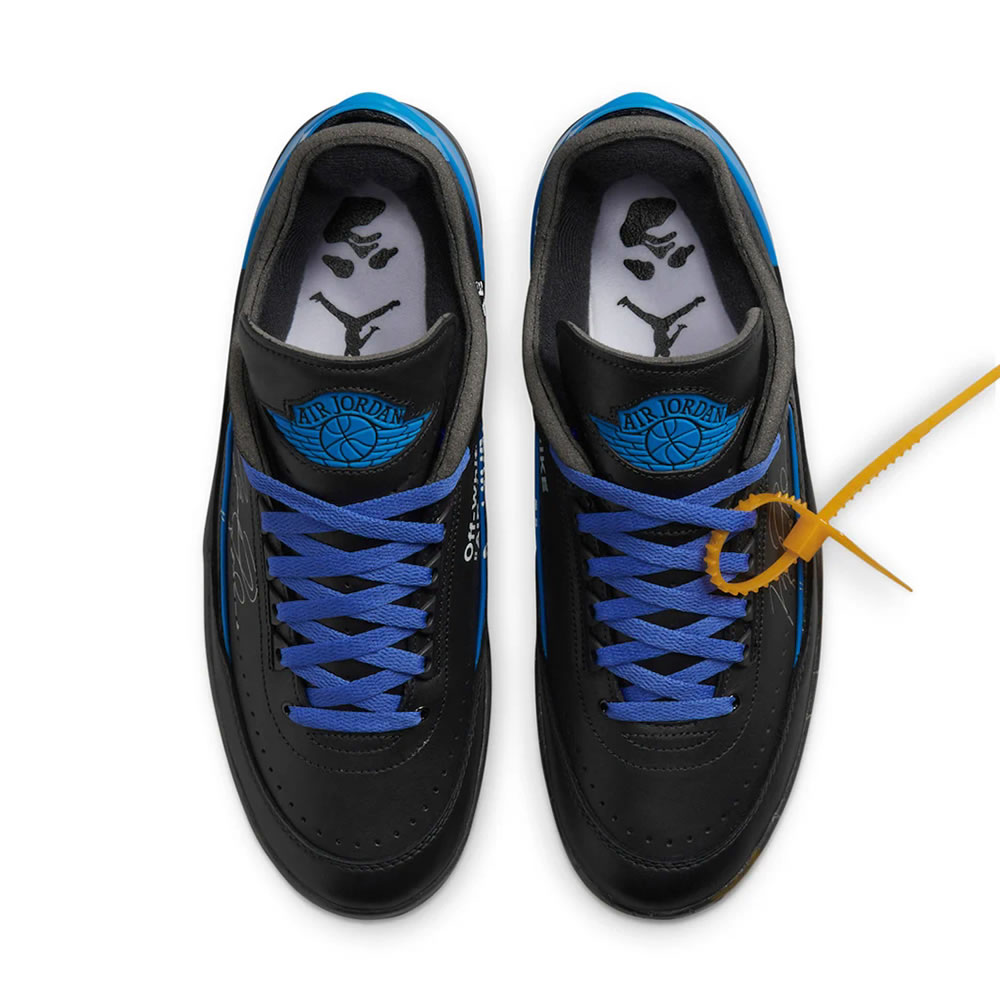 Off White Air Jordan 2 Low Black Varsity Royal Dj4375 004 (4) - www.newkick.org
