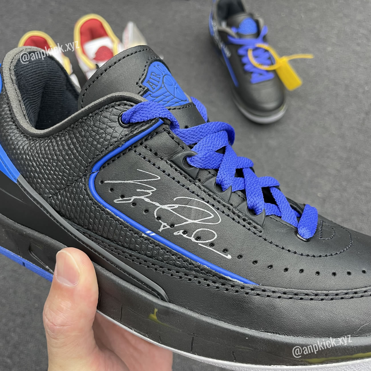 Off White Air Jordan 2 Low Black Blue (4) - www.newkick.org