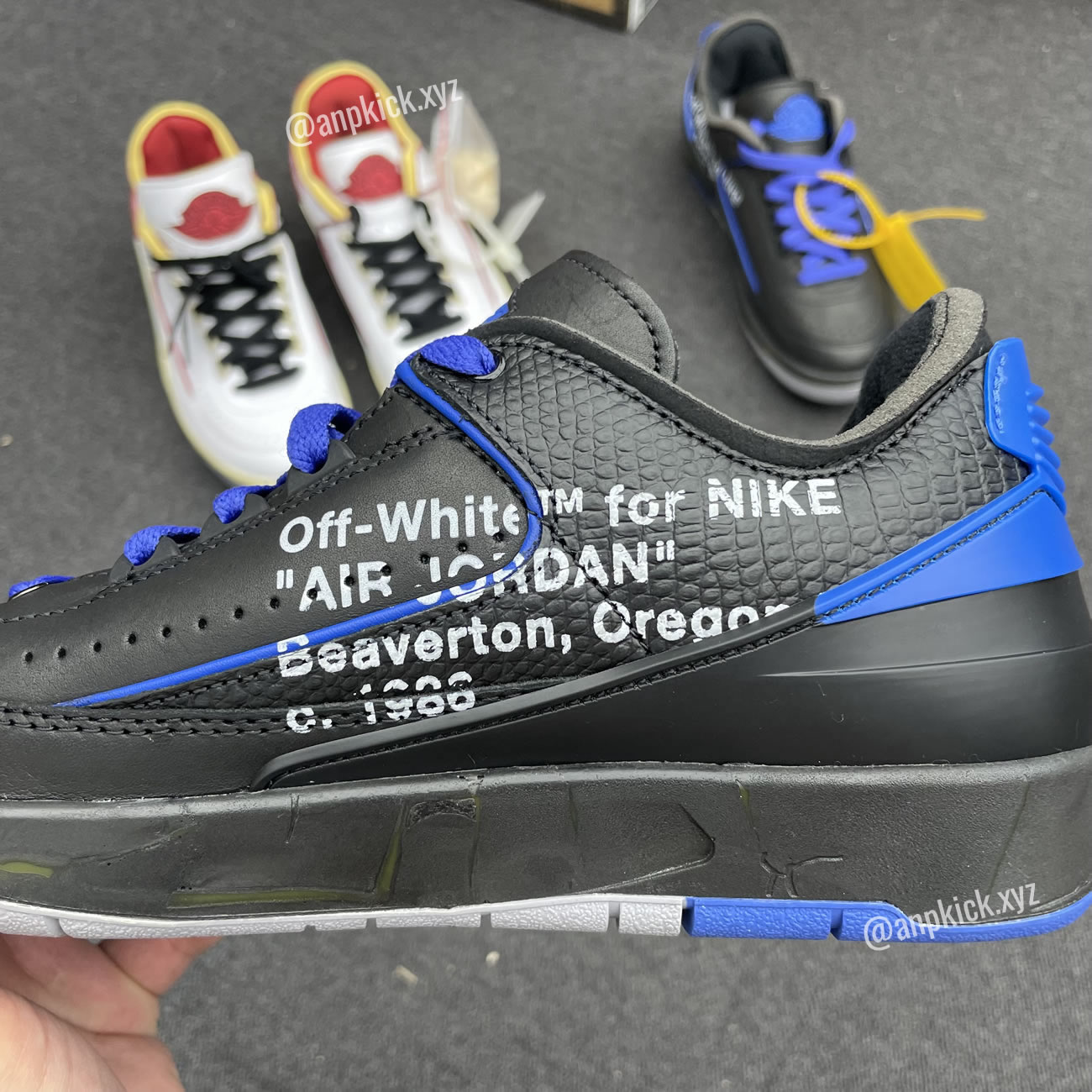 Off White Air Jordan 2 Low Black Blue (5) - www.newkick.org