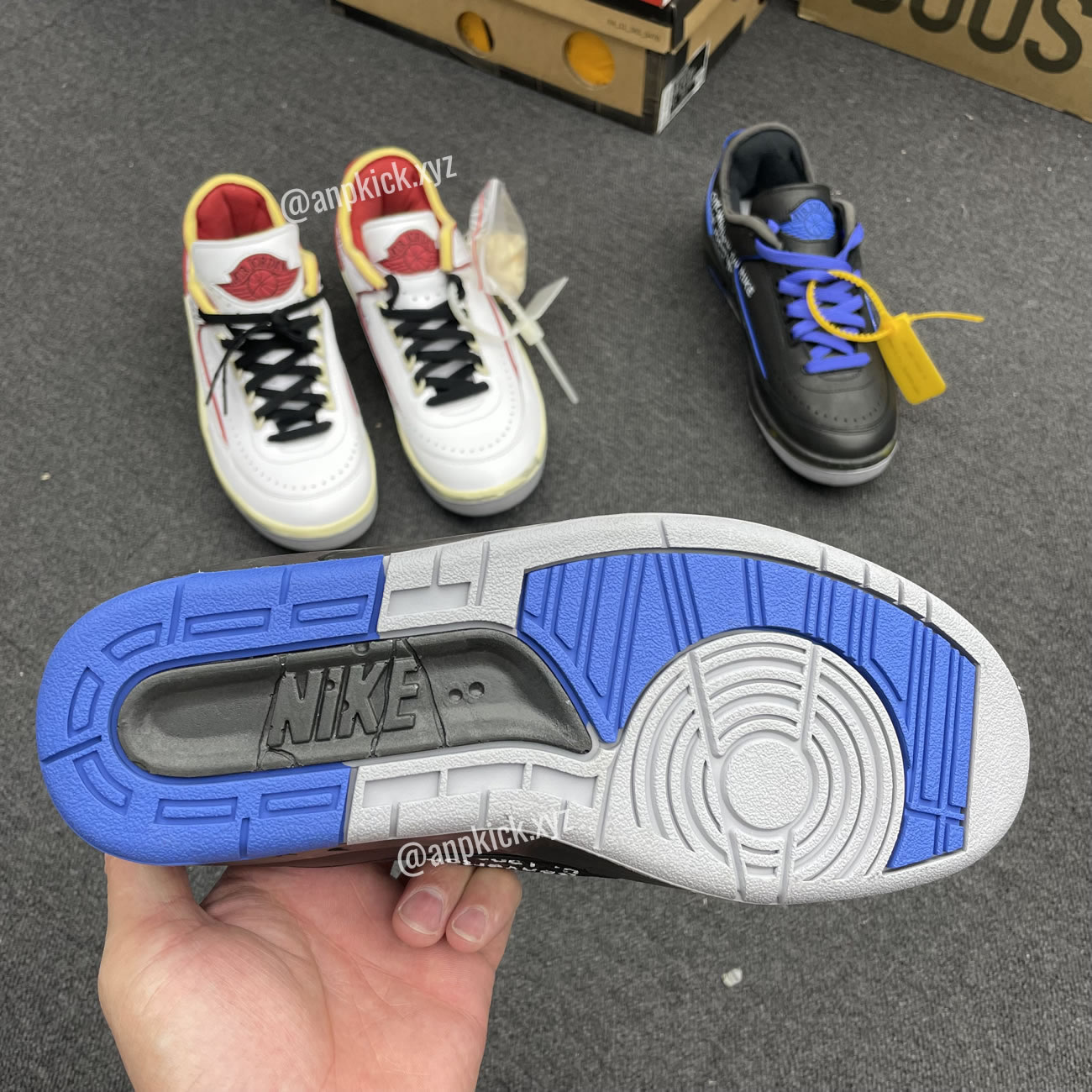 Off White Air Jordan 2 Low Black Blue (6) - www.newkick.org