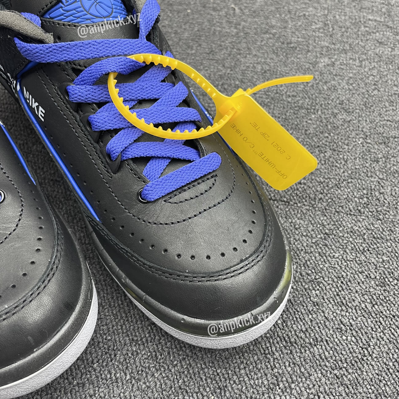 Off White Air Jordan 2 Low Black Blue (7) - www.newkick.org