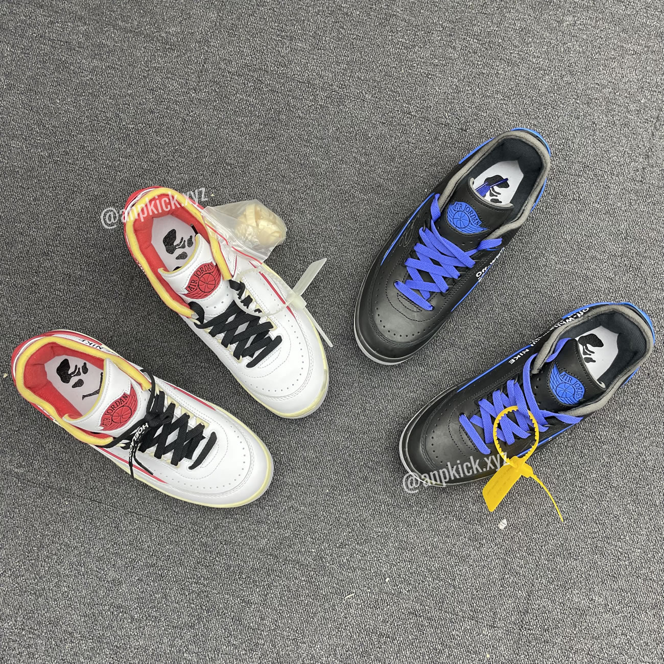Off White Air Jordan 2 Low White Red Black Blue (2) - www.newkick.org