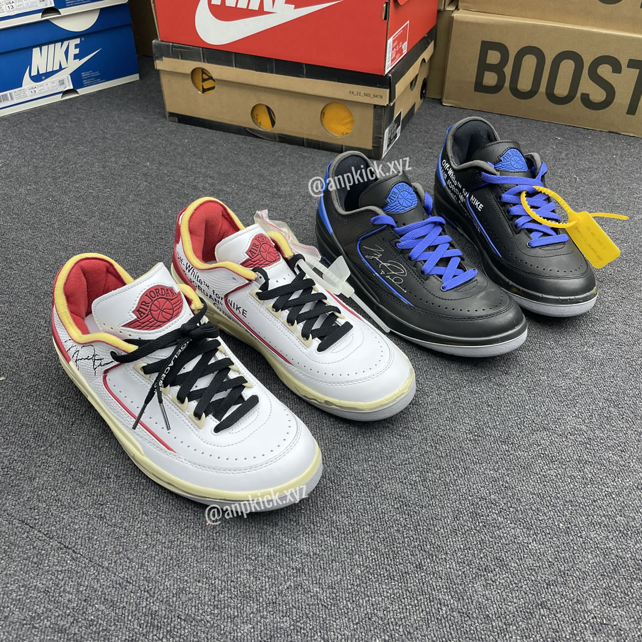 Off White Air Jordan 2 Low White Red Black Blue (7) - www.newkick.org