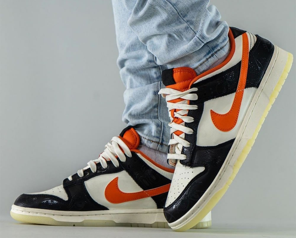 Nike Dunk Low Halloween Sail Starfish Black Dd3357 100 On Feet (2) - www.newkick.org