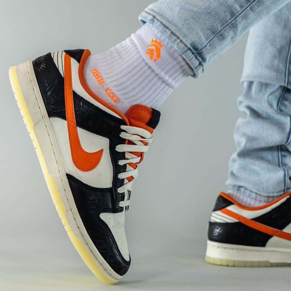 Nike Dunk Low Halloween Sail Starfish Black Dd3357 100 On Feet (5) - www.newkick.org