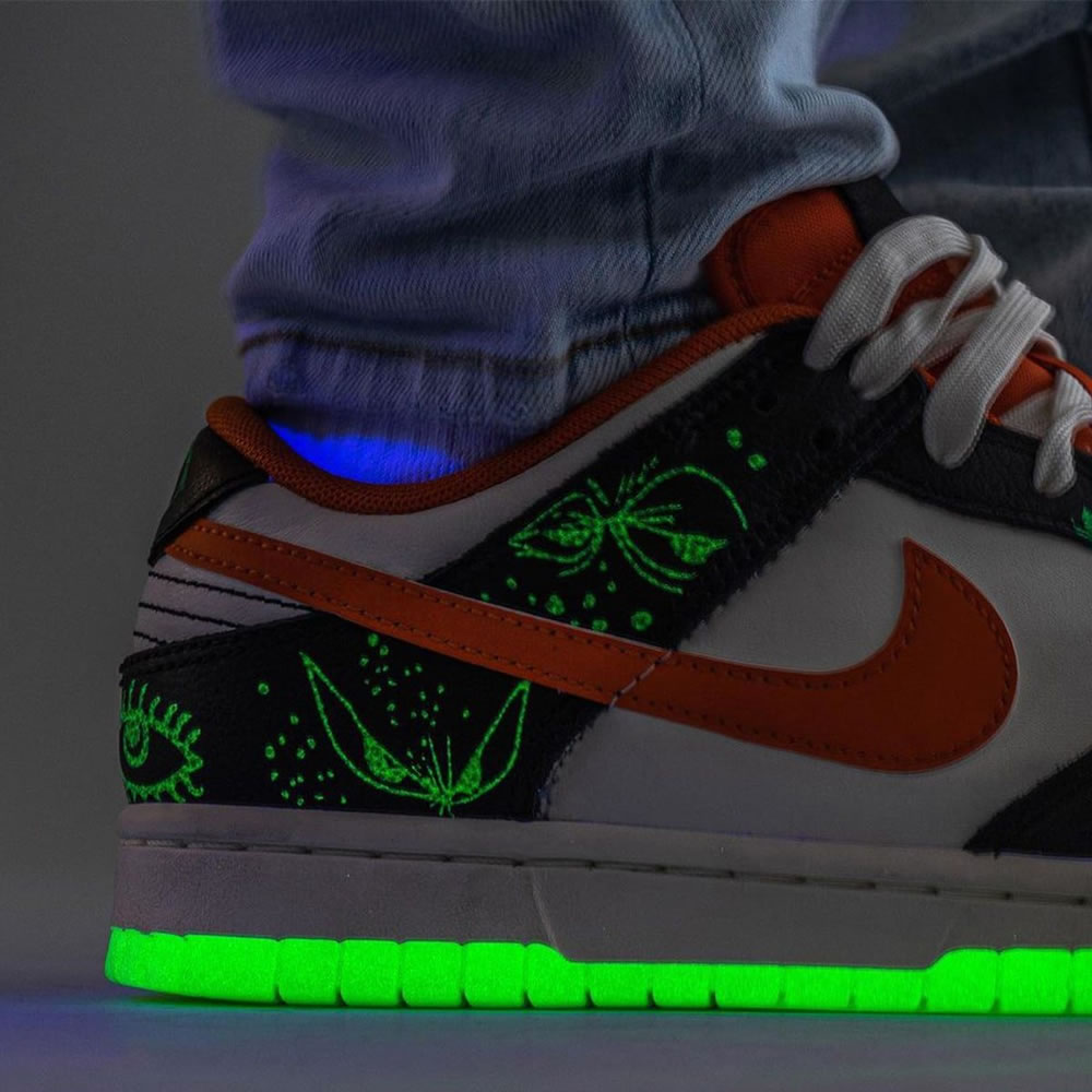 Nike Dunk Low Halloween Sail Starfish Black Dd3357 100 On Feet (9) - www.newkick.org