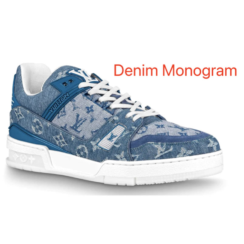 New L V Trainer Sneaker Shoes Denim Monogram (1) - www.newkick.org New L V Trainer Sneaker Shoes Denim Monogram (1) - www.newkick.org