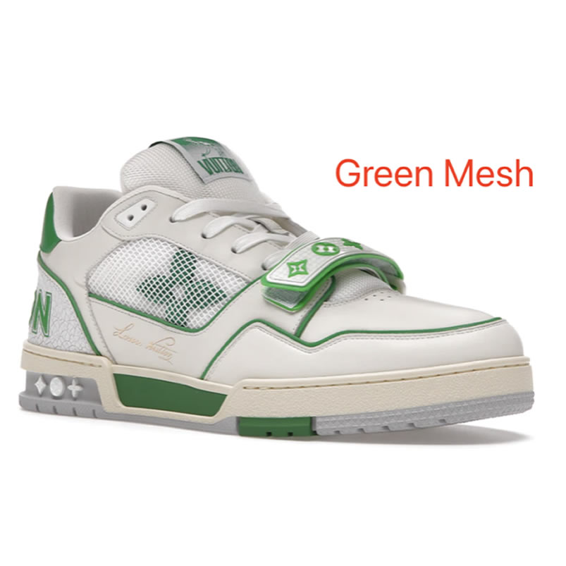 New L V Trainer Sneaker Shoes Green Mesh (1) - www.newkick.org New L V Trainer Sneaker Shoes Green Mesh (1) - www.newkick.org