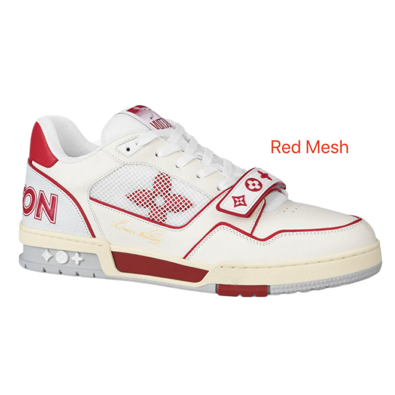 New L V Trainer Sneaker Shoes Red Mesh (1) - www.newkick.org New L V Trainer Sneaker Shoes Red Mesh (1) - www.newkick.org
