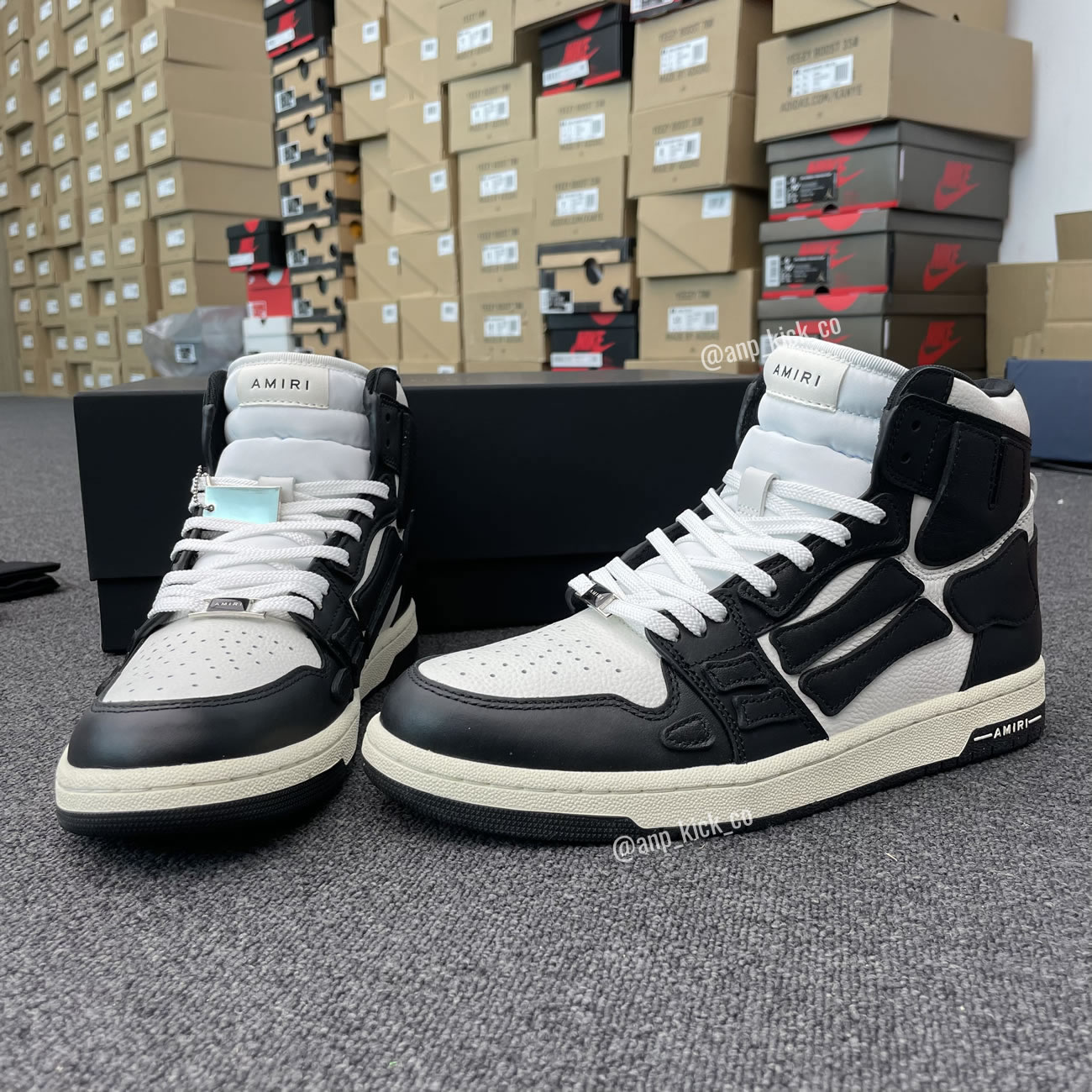 A M I R I Skel Top High Leather Sneakers Black White Anpkick Mfs002 004 (14) - www.newkick.org