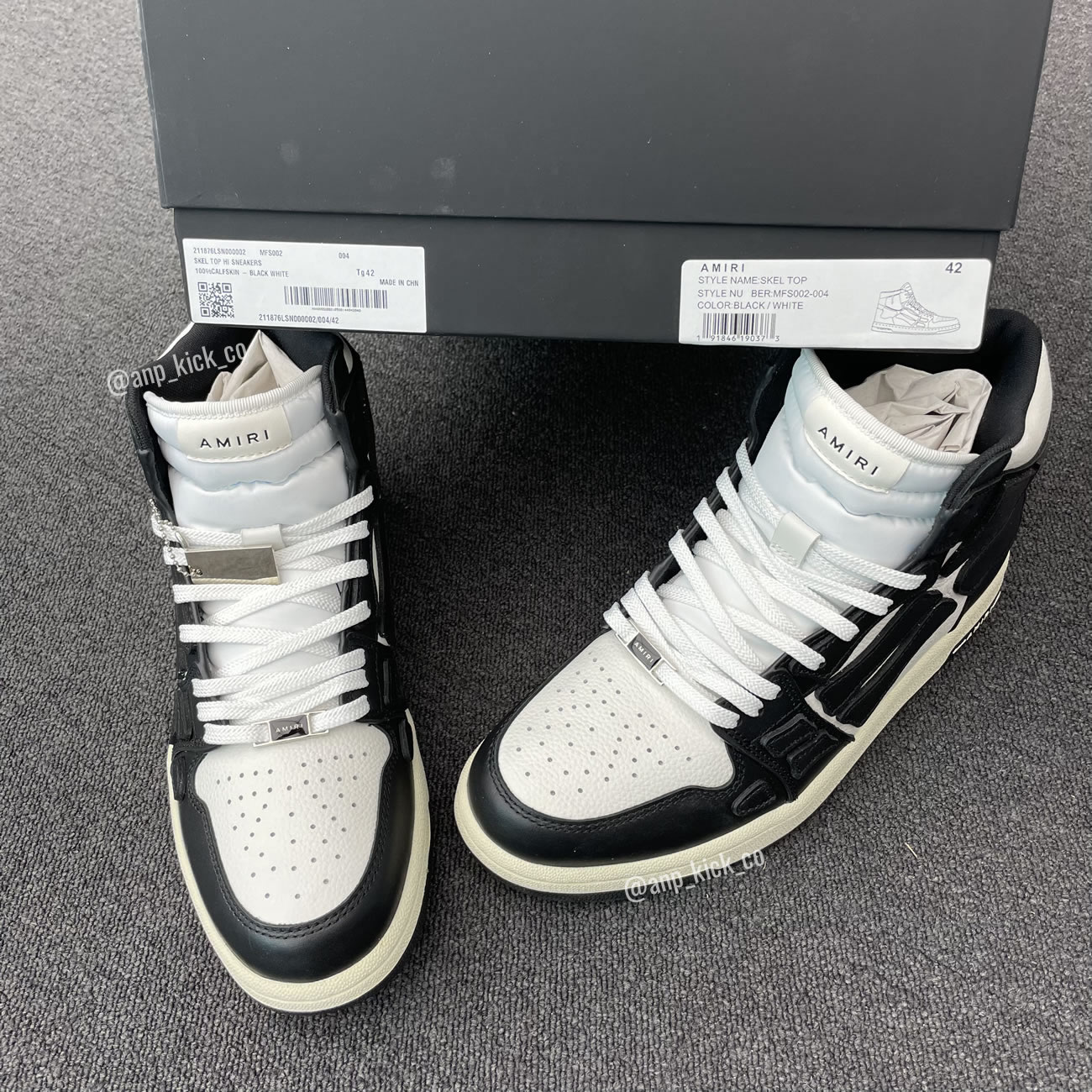A M I R I Skel Top High Leather Sneakers Black White Anpkick Mfs002 004 (15) - www.newkick.org