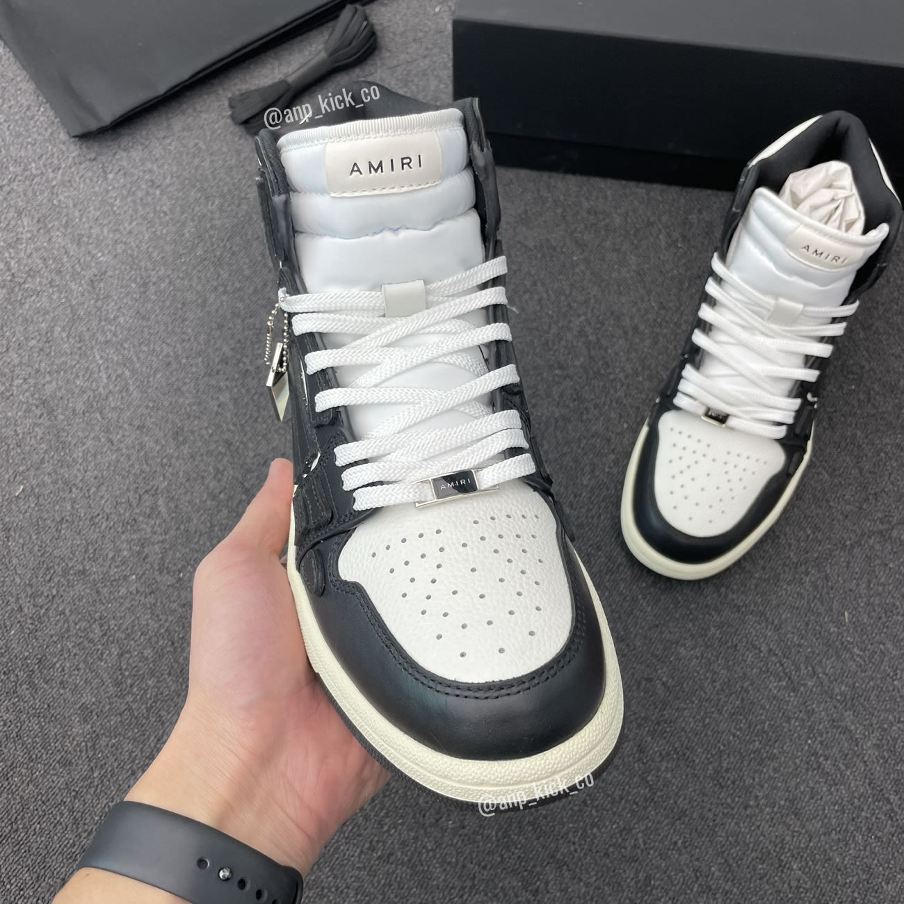 A M I R I Skel Top High Leather Sneakers Black White Anpkick Mfs002 004 (5) - www.newkick.org