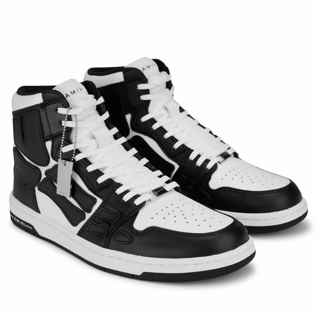 A M I R I Skel Top High Leather Sneakers Black White Mfs002 004 (3) - www.newkick.org