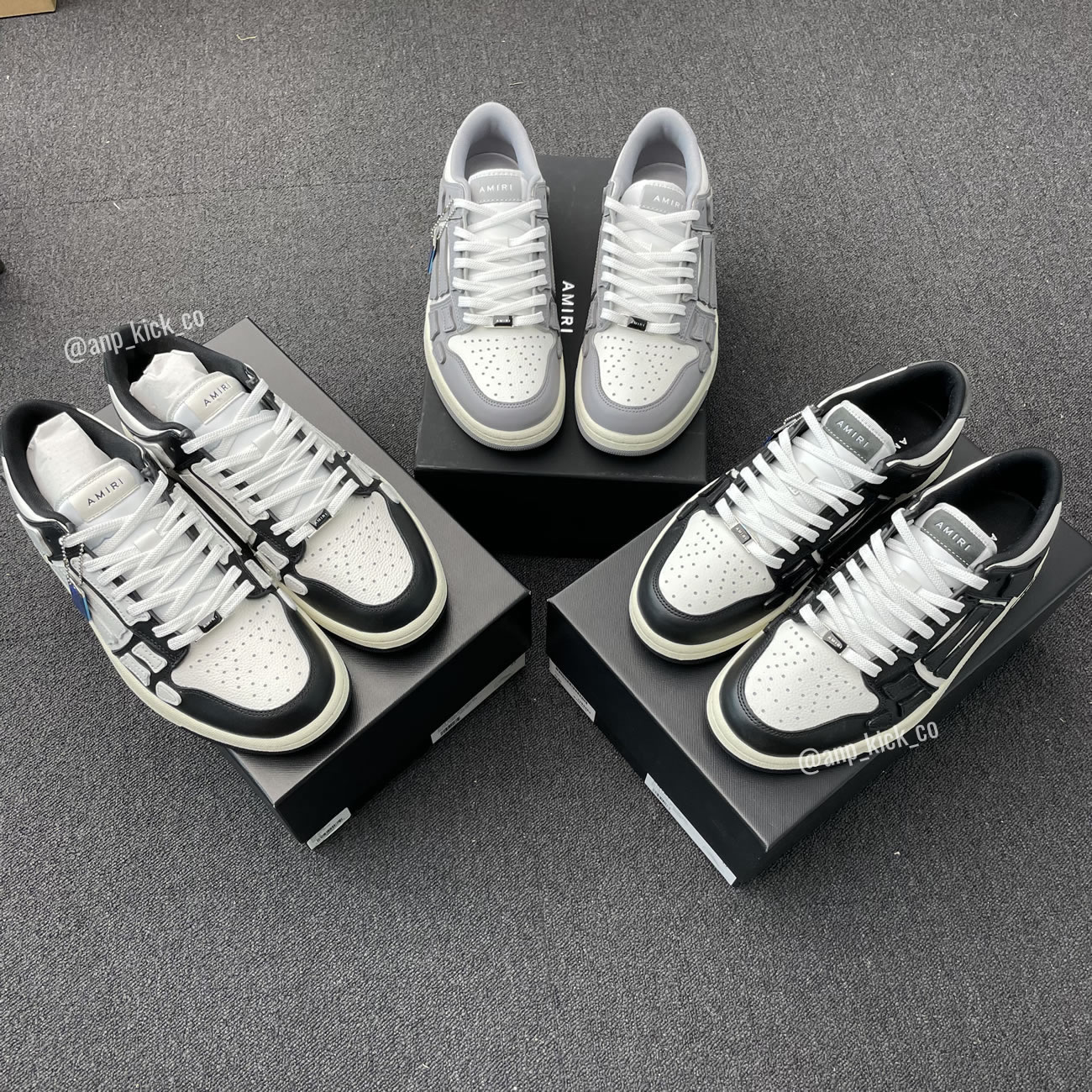 A M I R I Skel Top Low Leather Sneakers Black White Anpkick Mfs003 004 (7) - www.newkick.org