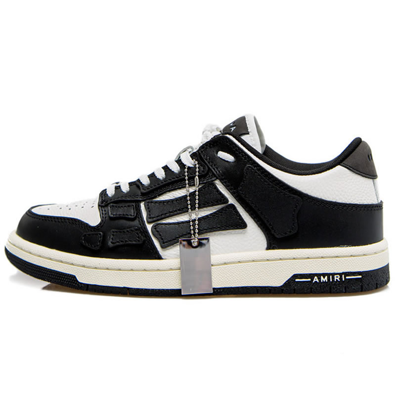 A M I R I Skel Top Low Leather Sneakers Black White Mfs003 004 (1) - www.newkick.org