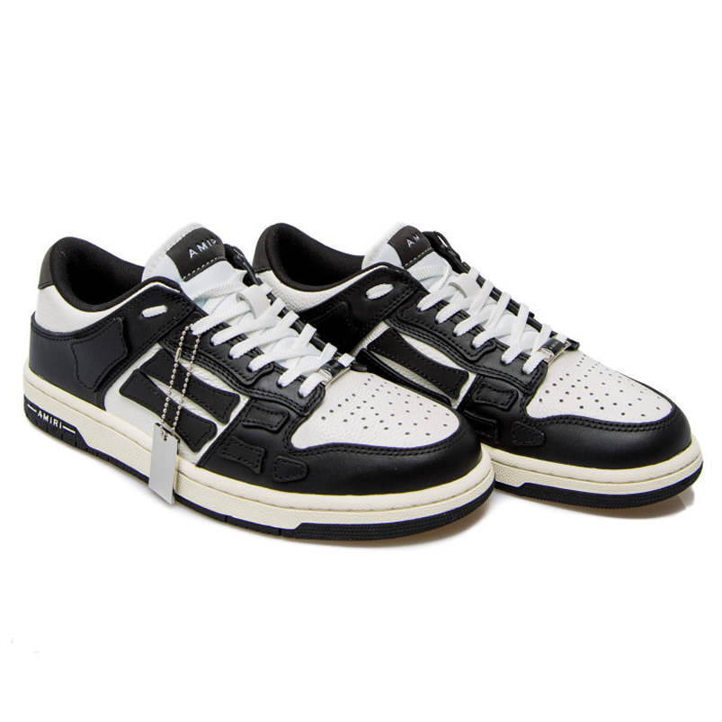 A M I R I Skel Top Low Leather Sneakers Black White Mfs003 004 (3) - www.newkick.org