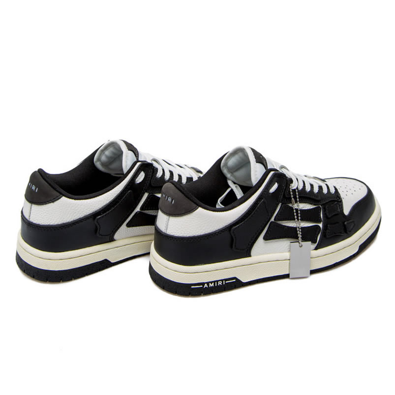 A M I R I Skel Top Low Leather Sneakers Black White Mfs003 004 (5) - www.newkick.org