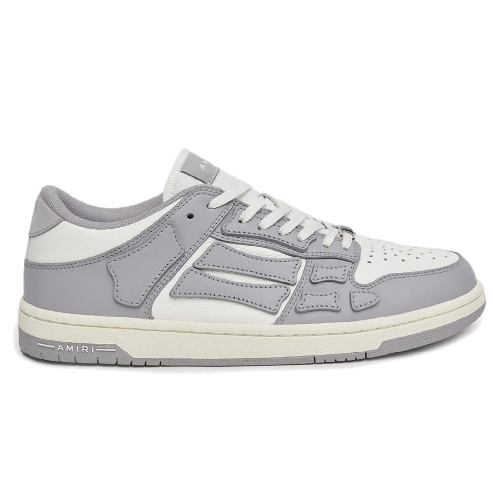 A M I R I Skel Top Low Leather Sneakers Grey White Mfs003 043 (2) - www.newkick.org A M I R I Skel Top Low Leather Sneakers Grey White Mfs003 043 (2) - www.newkick.org