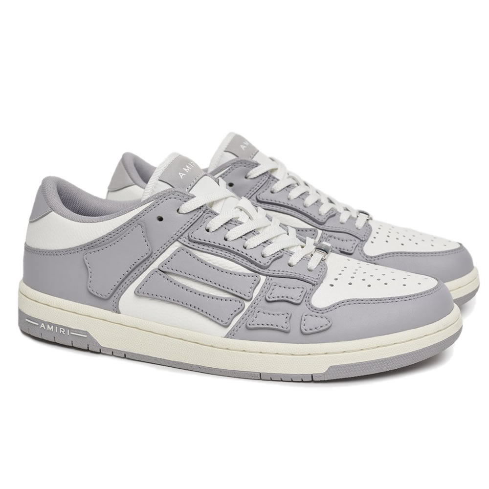 A M I R I Skel Top Low Leather Sneakers Grey White Mfs003 043 (3) - www.newkick.org A M I R I Skel Top Low Leather Sneakers Grey White Mfs003 043 (3) - www.newkick.org