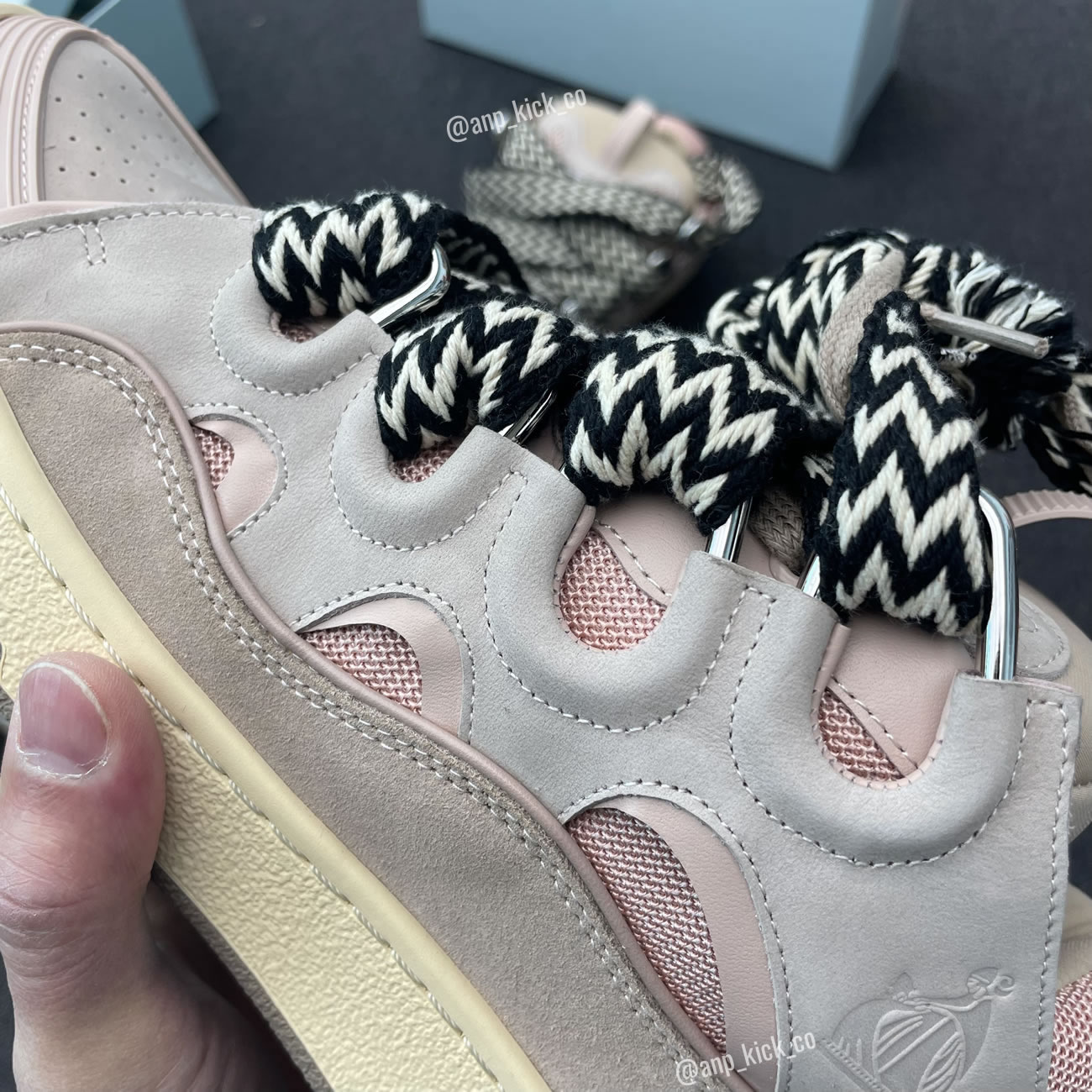 L A N V I N Leather Curb Sneakers Pink Anpkick Drag A2051 (5) - www.newkick.org L A N V I N Leather Curb Sneakers Pink Anpkick Drag A2051 (5) - www.newkick.org